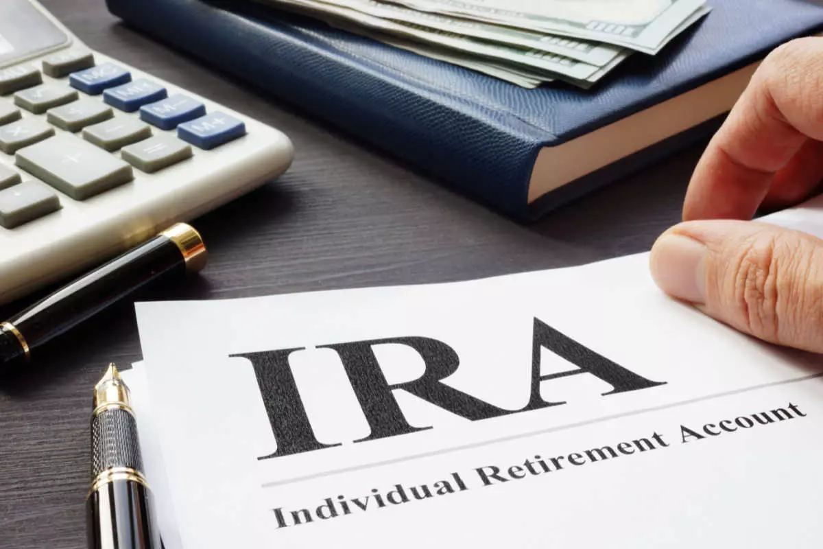 Close up on IRA paperwork