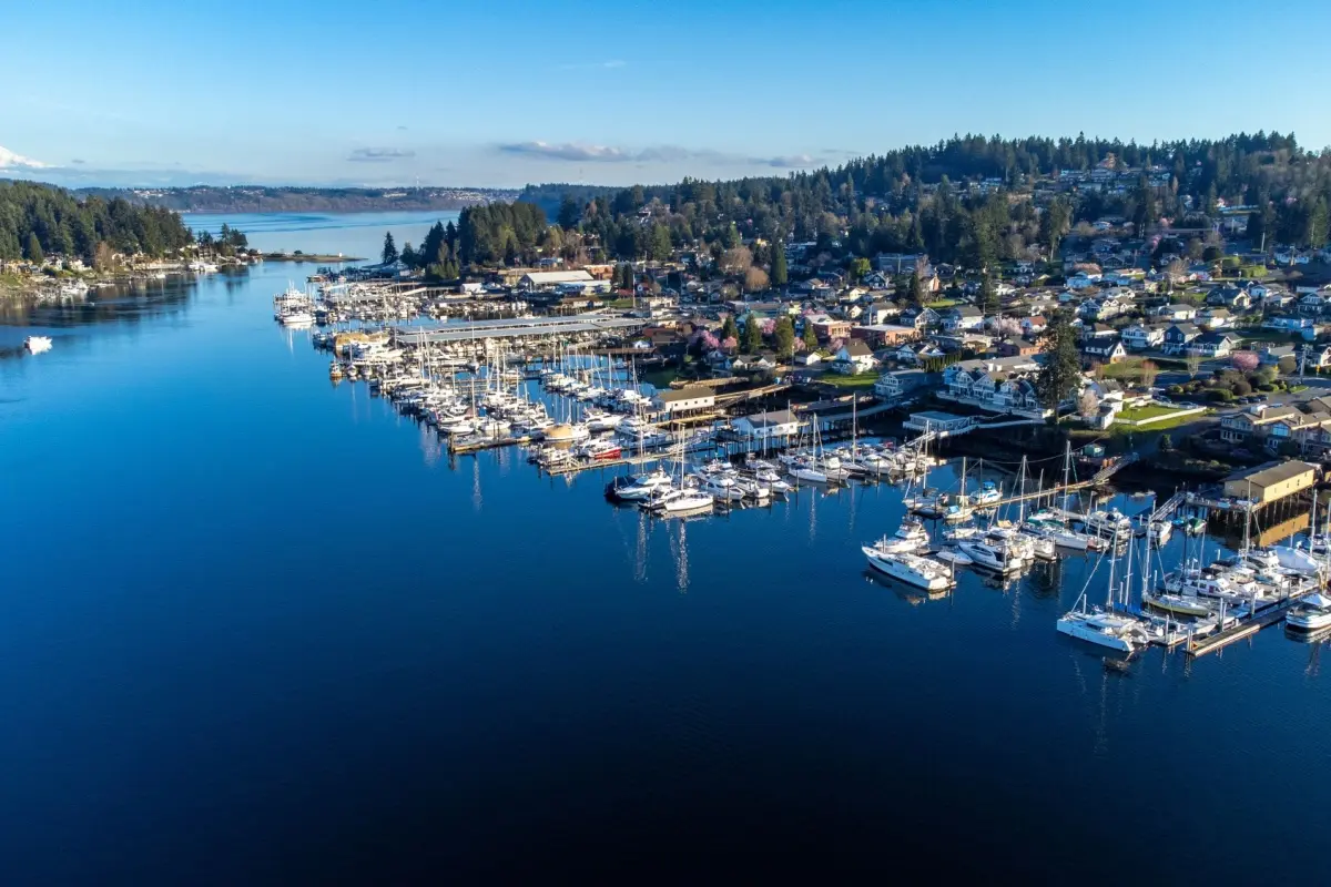 Aerial view of Gig Harbor, Washington